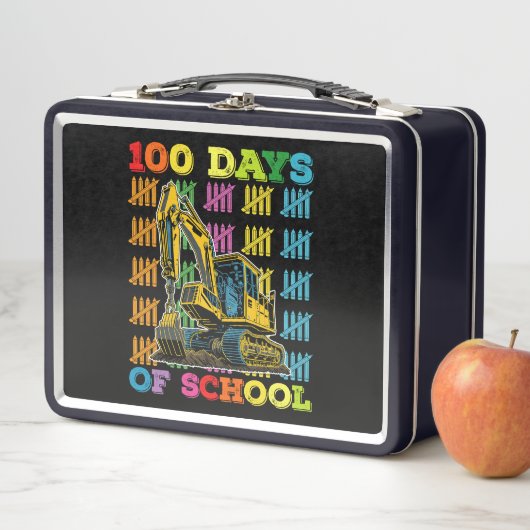 Lunch Box 100 Jours D'école Excavatrice Professeur D'école (En situation)