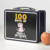 Lunch Box 100 jours d'école licorne qui fait une différence (En situation)