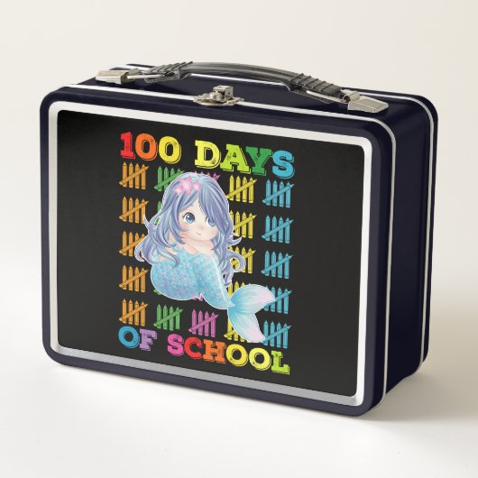 Lunch Box 100 Jours D'école Sirène Enseignant Élève (Devant)