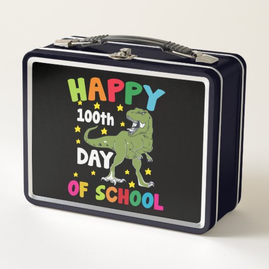 Lunch Box 100 jours d'école Trex 100e jour d'école (Devant)