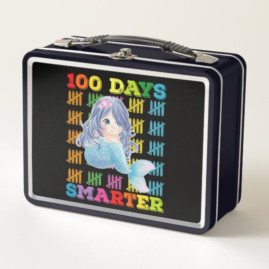 Lunch Box 100 Jours Mermaid Smarter 100ème Jour De L'École (Devant)