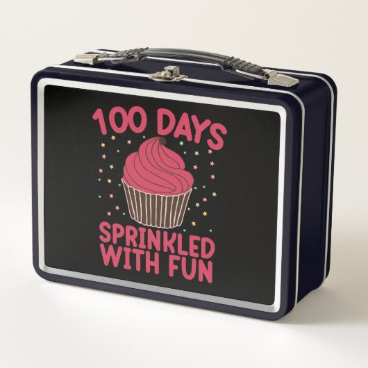 Lunch Box 100 Jours Saupoudrés De Fun Cupcake School Girl (Devant)