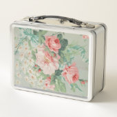 Lunch Box 1890 British Vintage Fabric Roses & Daisies (Dos)