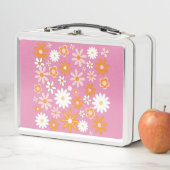Lunch Box 1960 Peppermint rétro Patty Pink Flower (En situation)