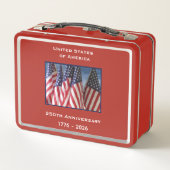 Lunch Box 250e anniversaire USA Patriotic American Flags (Dos)