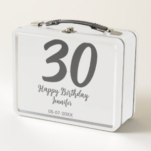 Lunch Box 30e anniversaire ajouter nom date année noir modèl