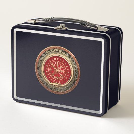 Lunch Box [400] Vegvisir - Viking Gold Magic Runic Compass (Devant)