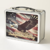 Lunch Box 4 juillet aigle avec drapeau américain (Dos)