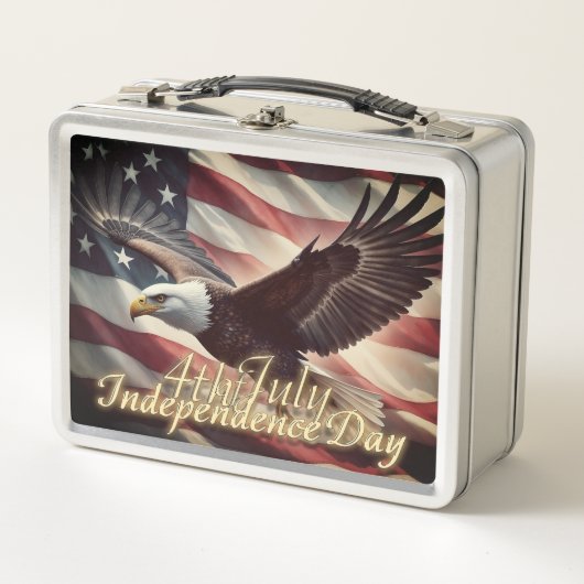 Lunch Box 4 juillet aigle avec drapeau américain (Devant)
