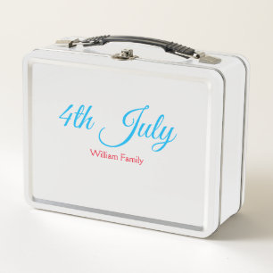 Lunch Box 4 juillet jour de l'indépendance ajouter nom texte