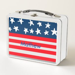 Lunch Box 4 juillet jour de l'indépendance ajouter nom texte