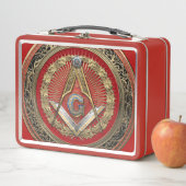 Lunch Box [500] Master Mason - Carré Or & Compas (En situation)