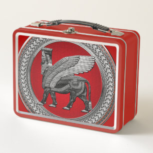 Lunch Box [500] Taureau ailé assyrien : Argent et lamassu no