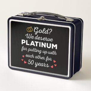 Lunch Box 50ème anniversaire de Mariage I - Gold Funny Coupl