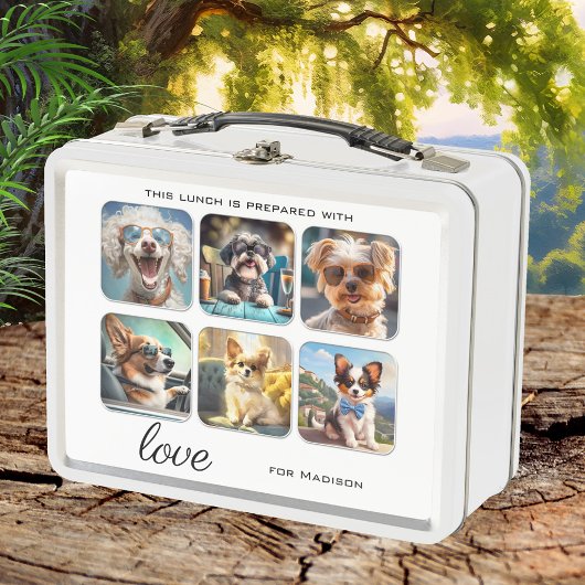 Lunch Box 6 Collage photo ou Chiens mignons