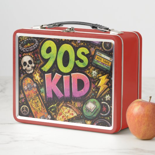 Lunch Box 90s Kids Retro Pizza Fun Pattern (En situation)