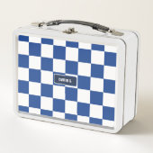 Lunch Box À damiers Fiesta Royal Blue personnalisé (Devant)