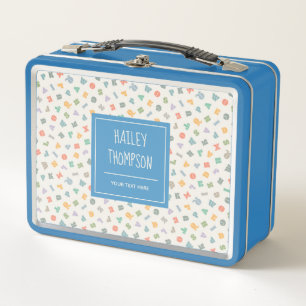 Lunch Box ABC Alphabet Nom personnalisé Boîte à lunch en mét