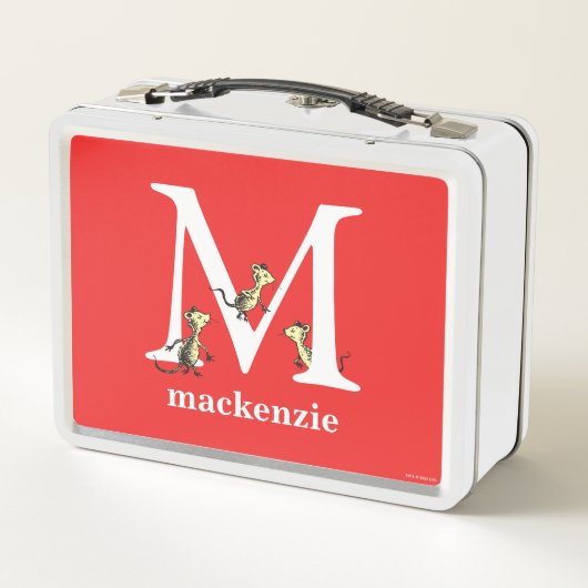 Lunch Box ABC du Dr Seuss : Lettre M - Blanc | Ajouter Votre (Dos)