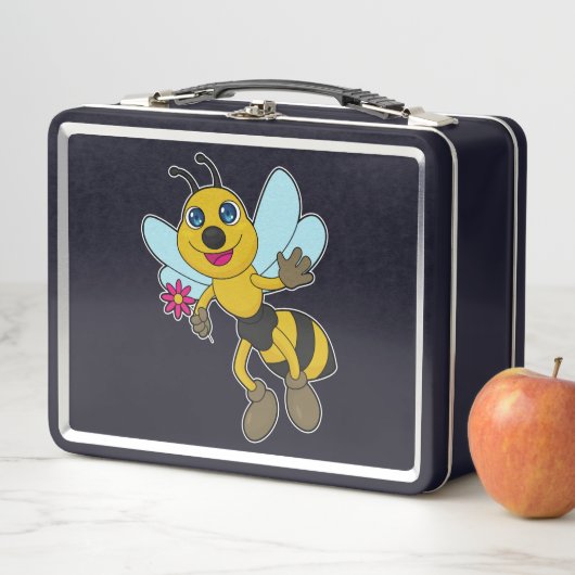 Lunch Box Abeille à fleurs (En situation)