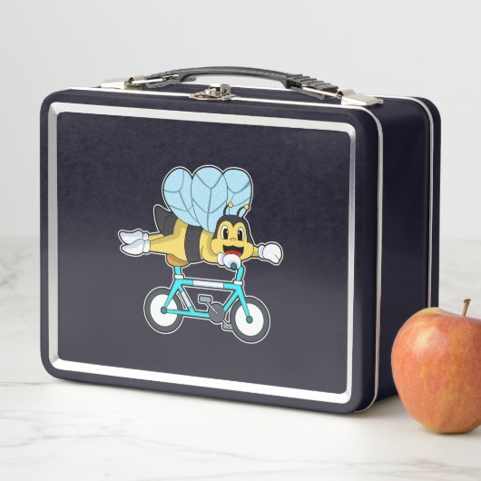 Lunch Box Abeille à vélo (En situation)
