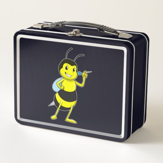 Lunch Box Abeille aux fléchettes avec tarte (Devant)