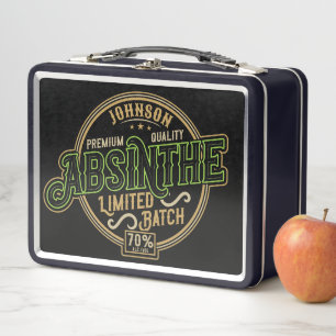 Lunch Box Absinthe Herbal Spirit Liquor Étiquette