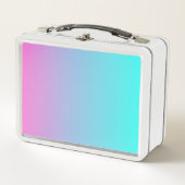 Lunch Box abstrait rose cinglé bleu turquoise ombre (Devant)