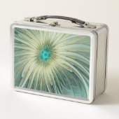 Lunch Box Abstrait Sage Green Imaginaire Fleur Fractal Art (Devant)