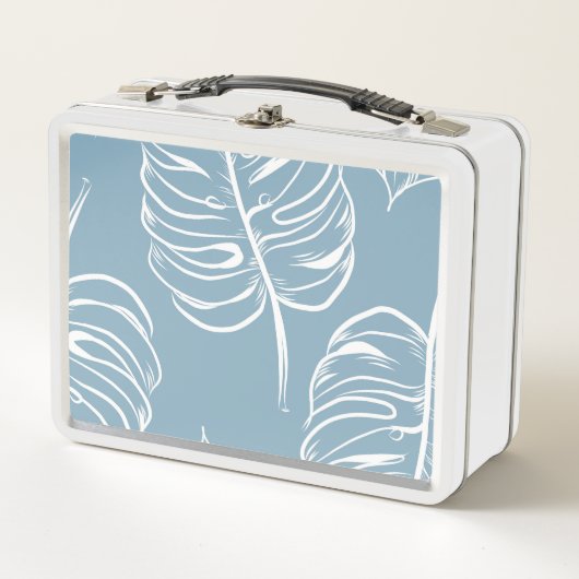 Lunch Box Abstraite Feuille Tropicale : Verdure transparente (Devant)