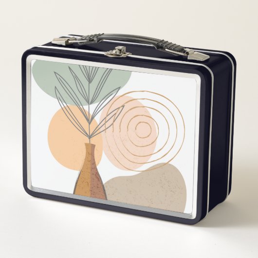 Lunch Box Abstraite forme florale et feuillage (Devant)