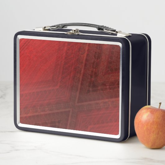 Lunch Box Acceptation | Motif de Boho Eclectique Rouge (En situation)