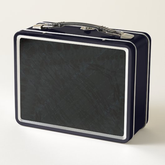 Lunch Box Acceptation | Texture géométrique foncée (Dos)