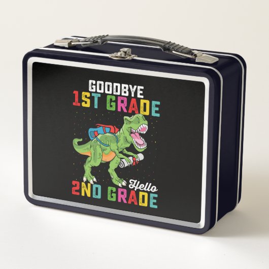 Lunch Box Adieu 1ère année Bonjour 2e année T Rex Dinosaur (Devant)