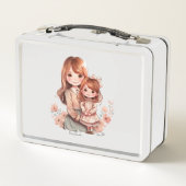 Lunch Box Adorable maman et fille Bond (Dos)