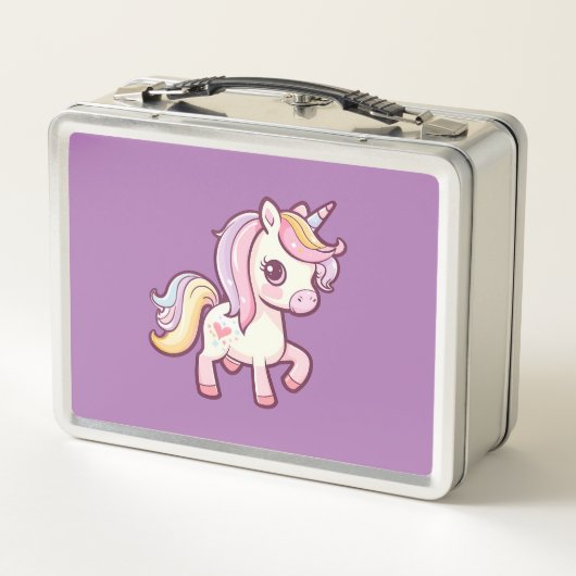 Lunch Box Adorable mignon Pastel Unicorn (Dos)