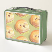 Lunch Box Adorable Motif de hamburger visage chien (Dos)
