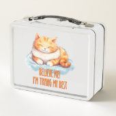 Lunch Box Adorable Tabby Orange Chat - Je tente mon meilleur (Dos)