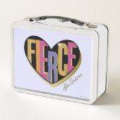 Lunch Box Afro Unicorn Fierce Heart Design (Dos)