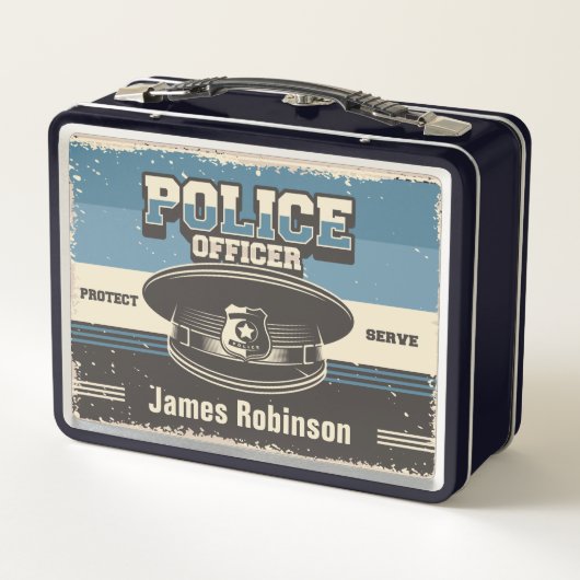 Lunch Box Agent de police Casquette âgé Personnalisé (Dos)