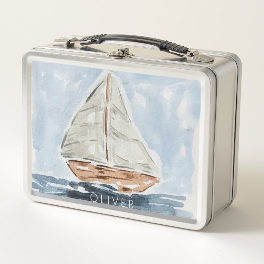 Lunch Box Ahoy Nautical Blue (Devant)
