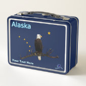 Lunch Box Aigle Et Drapeau De L'Alaska (Dos)