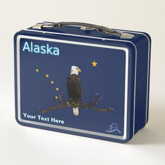 Lunch Box Aigle Et Drapeau De L'Alaska (Dos)