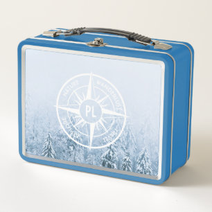 Lunch Box Aiguille de compas monogramme forêt d'épinette d'h