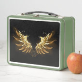 Lunch Box Ailes d'Ange d'or sur arrière - plan noir (En situation)