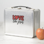 Lunch Box Aimez comme Jésus Modèle de maillot chrétien vinta (En situation)