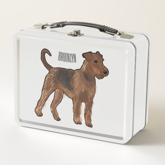 Lunch Box Airedale terrier dog cartoon (Devant)