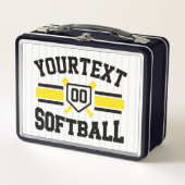 Lunch Box AJOUT PERSONNALISÉ NOM Softball Player Varsity Tea (Devant)