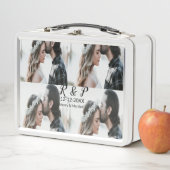 Lunch Box Ajouter couple photo merisier marié ajouter date a (En situation)