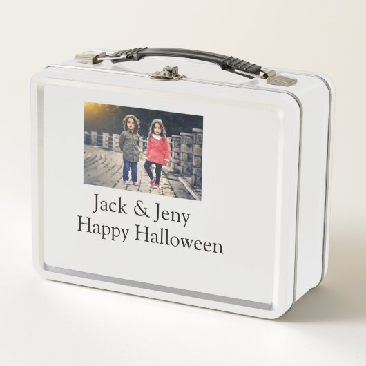 Lunch Box ajouter nom photo texte Halloween enfant fille gar (Devant)
